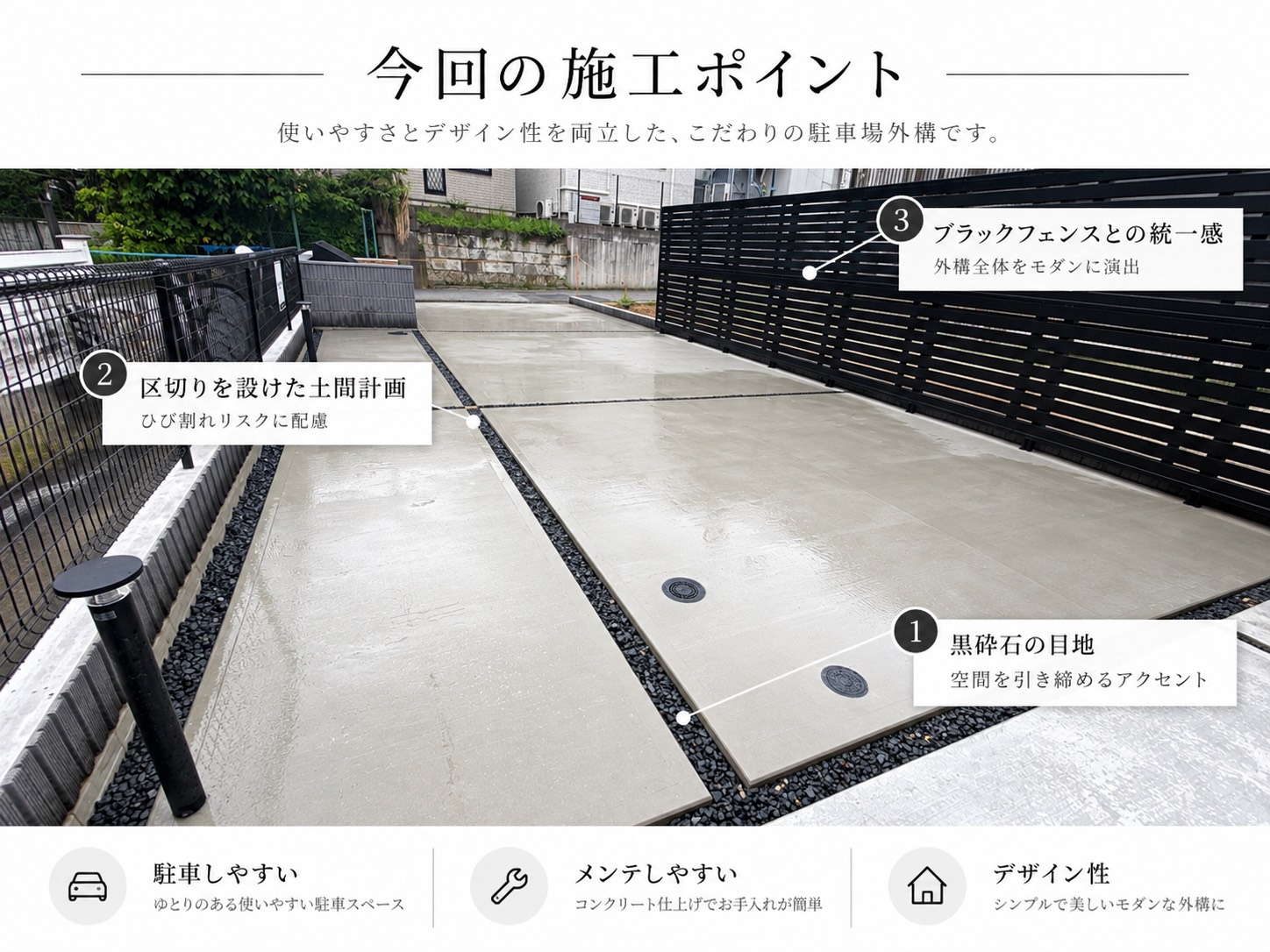 稲毛 土間コンクリート工事の完成後